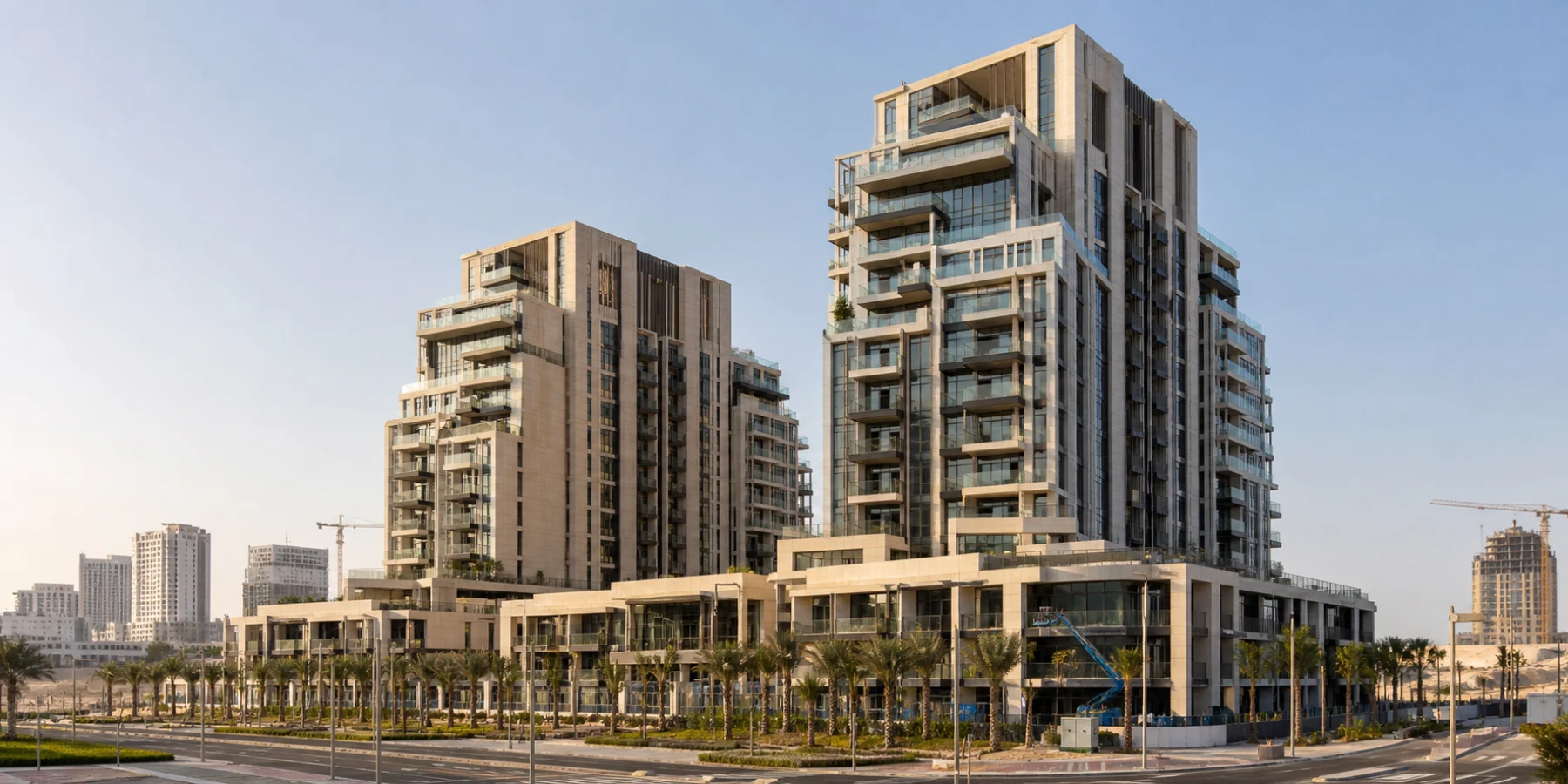 New residential development nearing completion in Dubai